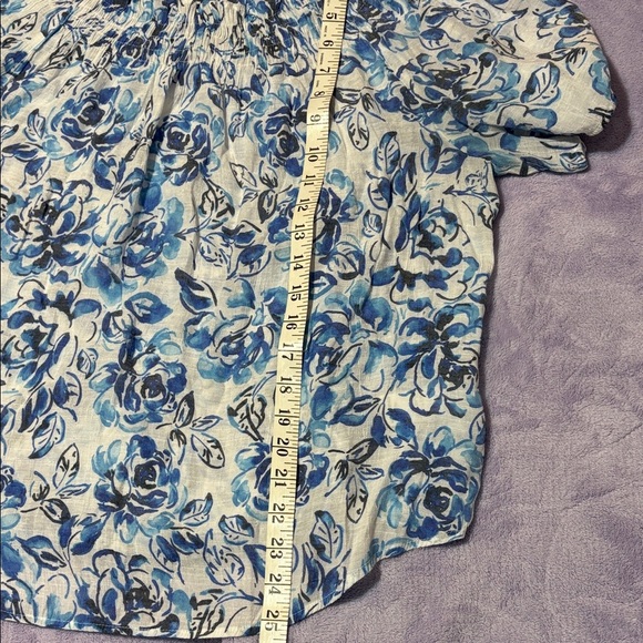 Counterparts Blue and Cream Floral Kids Blouse - Picture 5 of 8